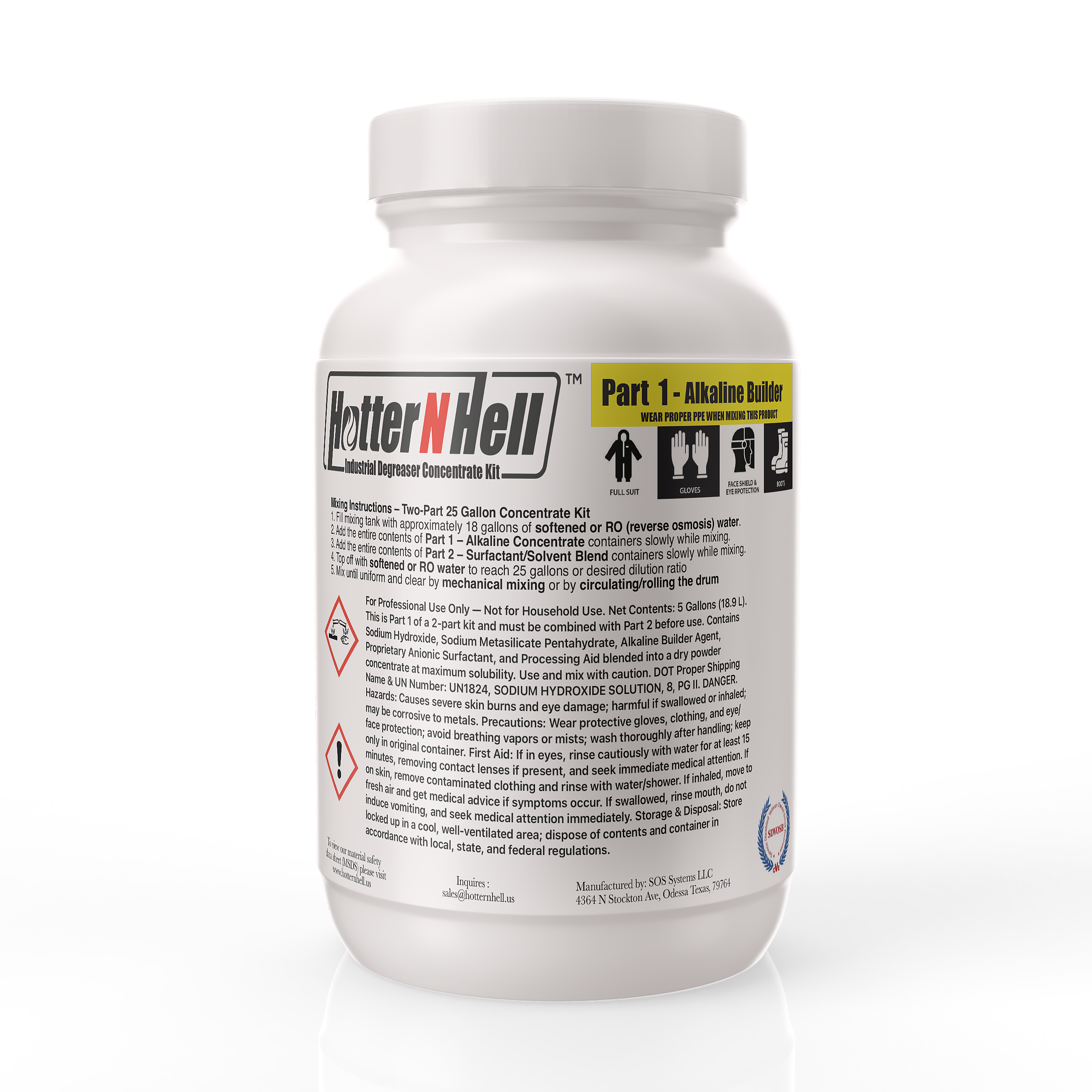 Hotter N' Hell Degreaser 25-Gallon 2-Part Concentration Kit