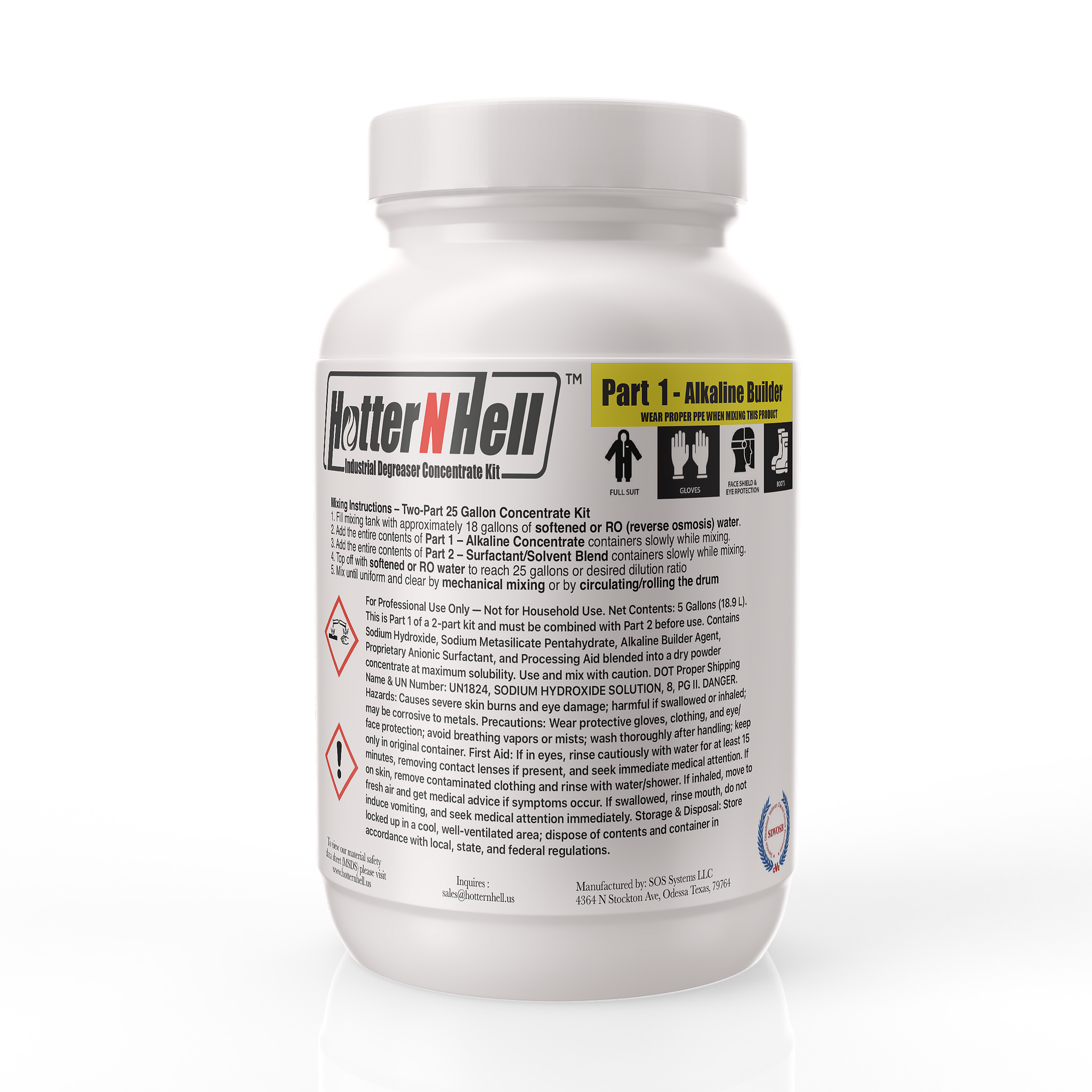 Hotter N' Hell Degreaser 25-Gallon 2-Part Concentration Kit