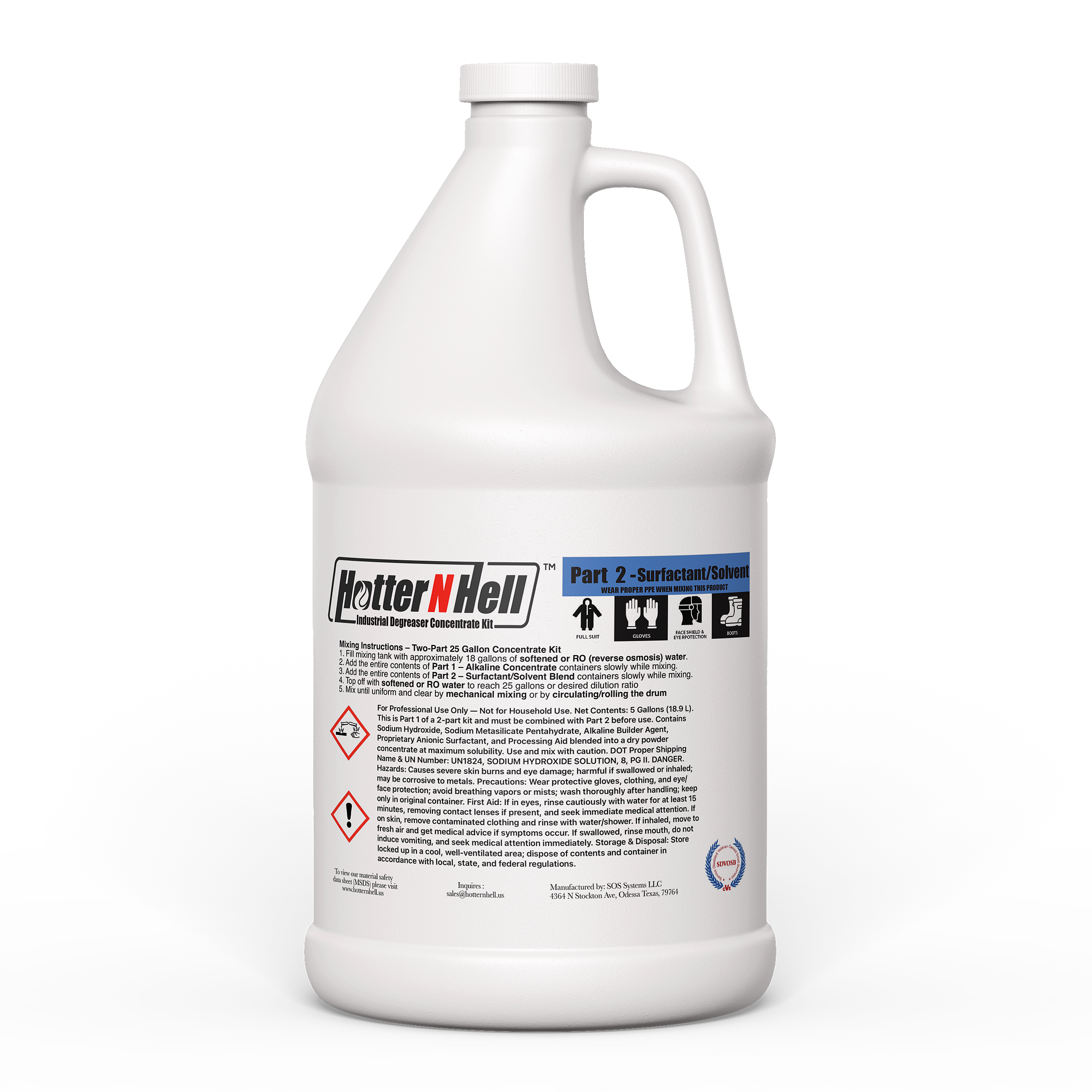 Hotter N' Hell Degreaser 25-Gallon 2-Part Concentration Kit